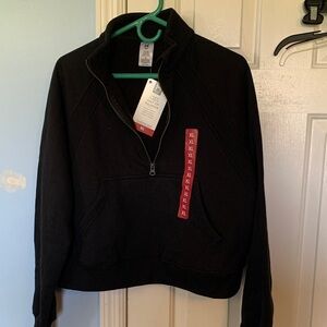 Member's Mark XL Women's Black Fleece Half-Zip Pullover